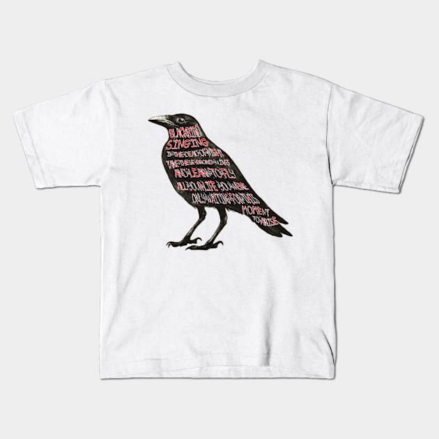 black bird Kids T-Shirt by ryanmpete